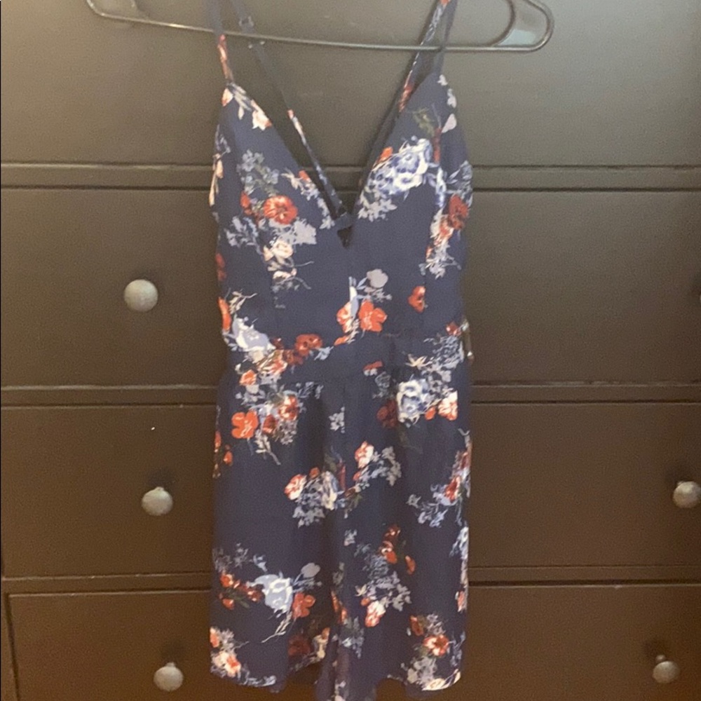 Flower print romper